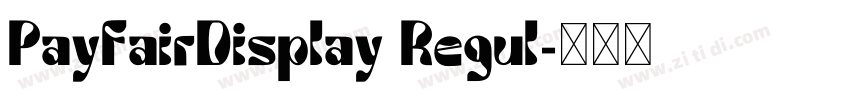 PayfairDisplay Regul字体转换